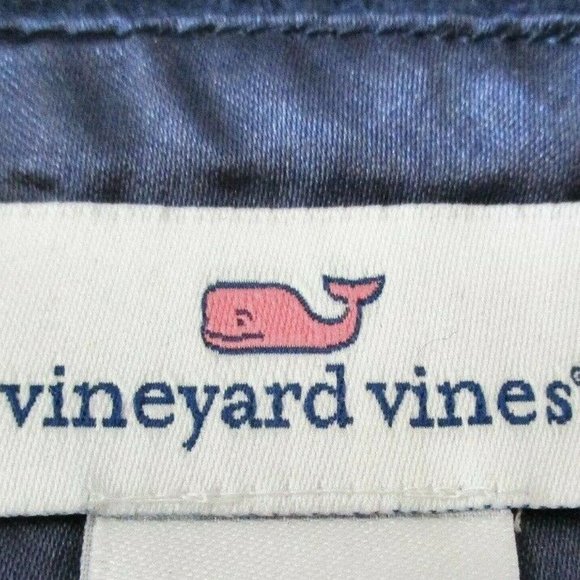 Vineyard Vines Women's Mini Skirt, Navy Blue, Embroidered Gold Anchors, Size 14 - Picture 8 of 11